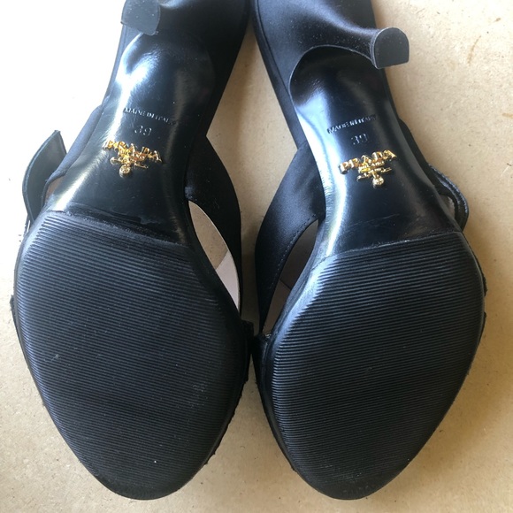 PRADA satin jeweled mules (NWOT) - Picture 5 of 7